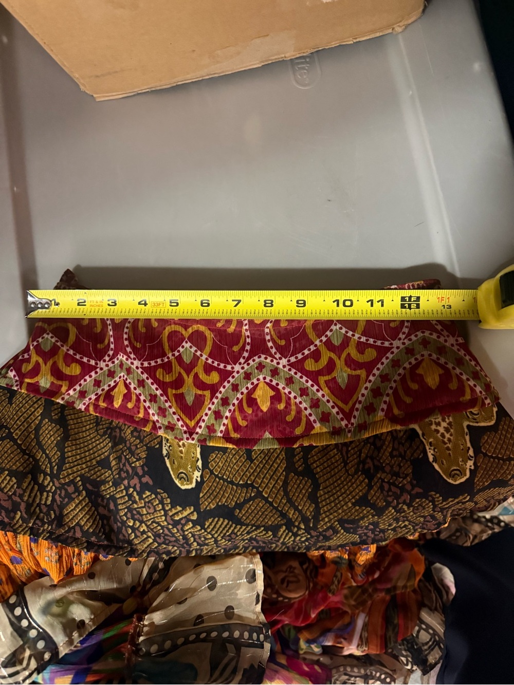 Sandy Starkman Vintage Bohemian Tiered Floral Patchwork Maxi Skirt . XS - Picture 7 of 11